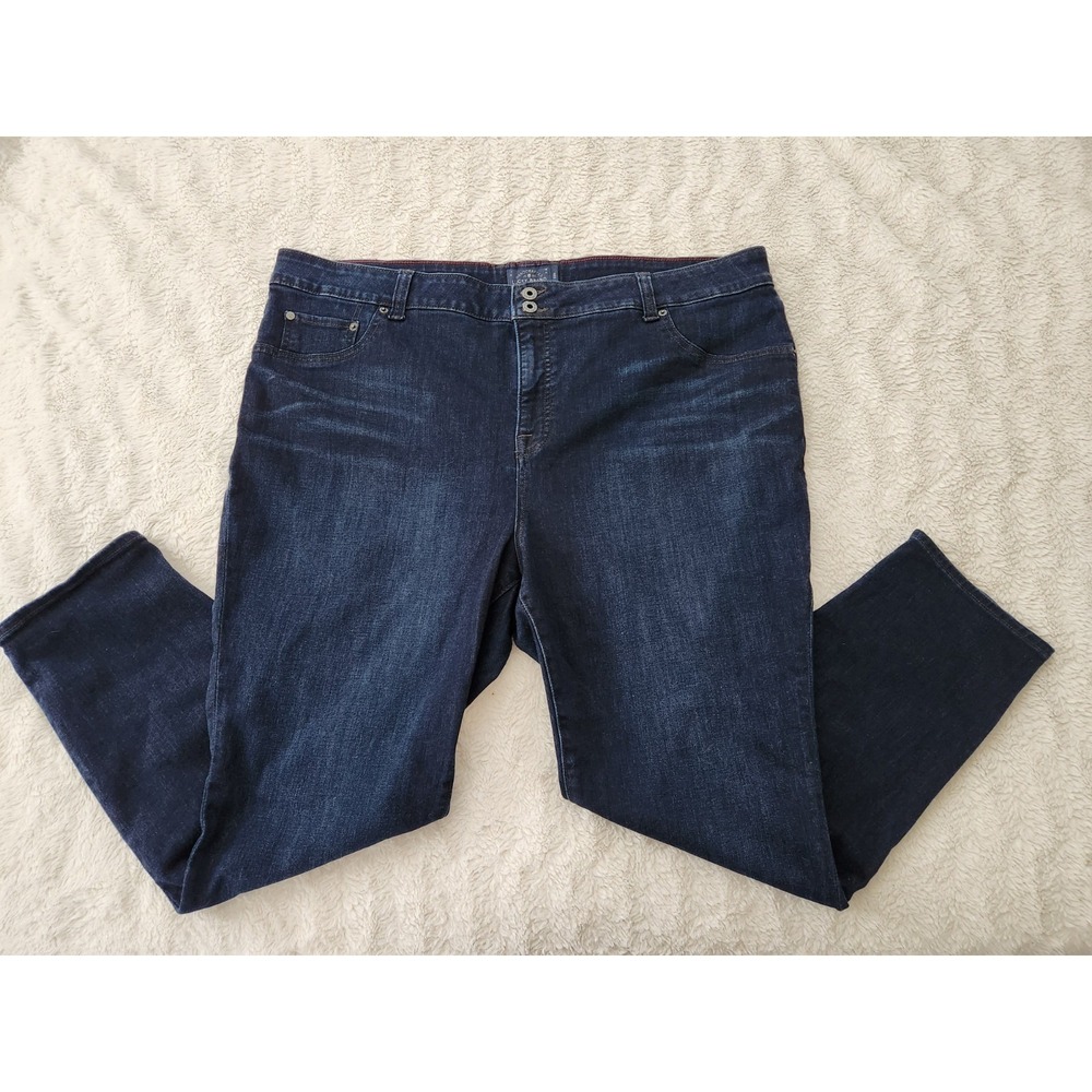 Lucky Brand Women's Emma Legging Jeans Size 22W Dark Wash Stretch Denim
